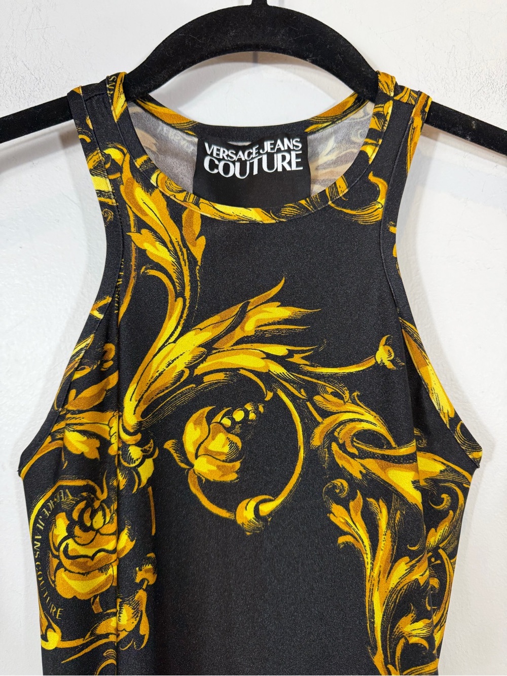 Versace Jeans Couture Baroque Print Bodycon Mini Dress Size 0 XS - Picture 3 of 14